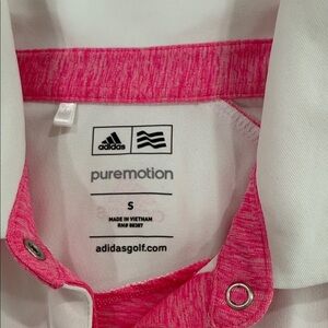 Adidas Puremotion Pink and White Polo
